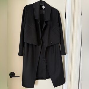 Iris & Ink Chic Black Women's Trench Coat and vest